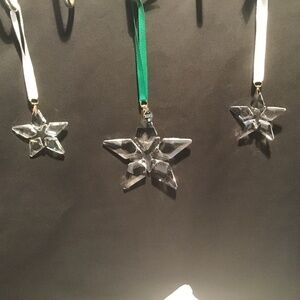 Swarovski Crystal 2023 Star Christmas Ornaments Set of Three, no original box